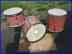 Slingerland Drum Set Pink Sparkle 20 13134131 16 Vintage 1960's Rare Color