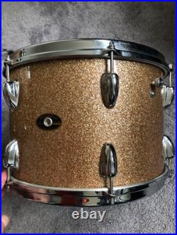 Slingerland Drums 3Piece Set Champagne Sparkle Black and Gold Badge