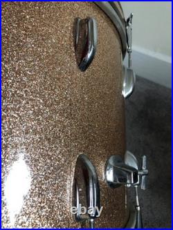 Slingerland Drums 3Piece Set Champagne Sparkle Black and Gold Badge