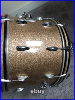 Slingerland Drums 3Piece Set Champagne Sparkle Black and Gold Badge