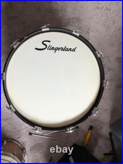 Slingerland Drums 3Piece Set Champagne Sparkle Black and Gold Badge