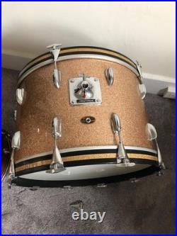 Slingerland Drums 3Piece Set Champagne Sparkle Black and Gold Badge