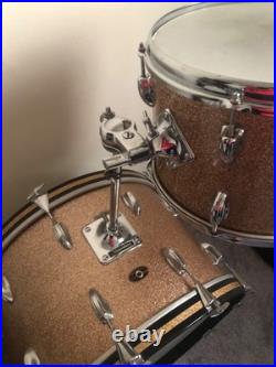 Slingerland Drums 3Piece Set Champagne Sparkle Black and Gold Badge