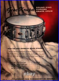Slingerland Gene Krupa 1960s sound king snare drum