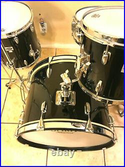 Slingerland-Spirit-3 Piece Drum Kit-Black-Gibson Era (Late 90's)-Made in USA