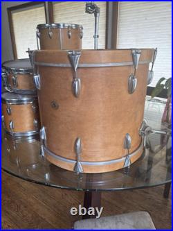 Slingerland Studioking Nashville DRUMS Maple Clear Satin finish 4 pc. RARE Slingerland Studioking Nashville DRUMS Maple Clear Satin finish 4 pc. RARE