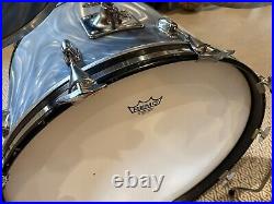 Slingerland Vintage 12-13-16-22 Drum Set Concert Toms Blue Satin Flame