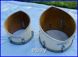 Slingerland Vintage 1970's Set Of Two Cutaway Drums 10 & 13