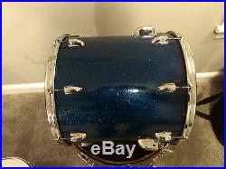 Slingerland Vintage 62/65 Blue sparkle 3 Pc. Drum Set 3-ply Maple 22,16,13