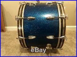 Slingerland Vintage 62/65 Blue sparkle 3 Pc. Drum Set 3-ply Maple 22,16,13