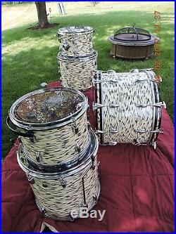Slingerland White Tiger Pearl Shell Pack Drum Set