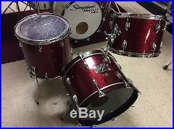 Slingerland drum set 3 pieces VINTAGE 20 13 16 red sparkle 60's DRUM SET BID