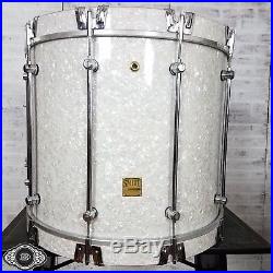 Smith Custom Drums 5 piece in Gretsch White Marine Pearl sleeper modern drum set