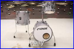 Sonor 3pc Martini Drum Kit Set Titanium Quartz 14/13/8