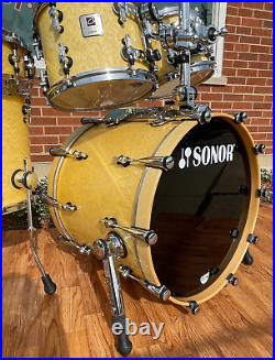 Sonor Designer Series Drum Set Birdseye Maple Light NOS 22/10/12/14/16/5x14 Drum
