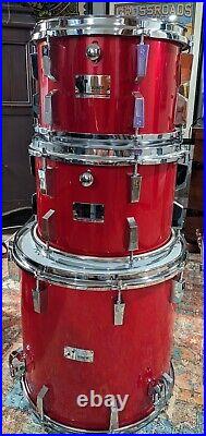 Sonor Made in Germany Mid 70's Champion Metallic Red 4 Pc Drum Set 22, 16, 8, 9