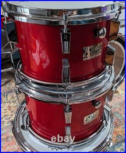 Sonor Made in Germany Mid 70's Champion Metallic Red 4 Pc Drum Set 22, 16, 8, 9