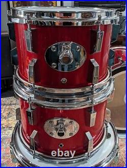 Sonor Made in Germany Mid 70's Champion Metallic Red 4 Pc Drum Set 22, 16, 8, 9