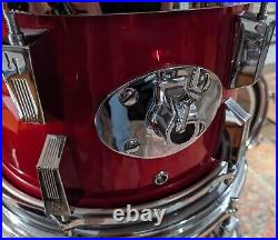 Sonor Made in Germany Mid 70's Champion Metallic Red 4 Pc Drum Set 22, 16, 8, 9