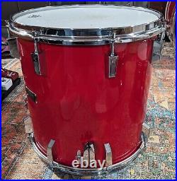 Sonor Made in Germany Mid 70's Champion Metallic Red 4 Pc Drum Set 22, 16, 8, 9