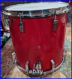 Sonor Made in Germany Mid 70's Champion Metallic Red 4 Pc Drum Set 22, 16, 8, 9