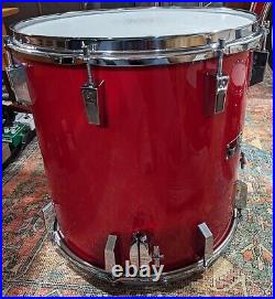 Sonor Made in Germany Mid 70's Champion Metallic Red 4 Pc Drum Set 22, 16, 8, 9