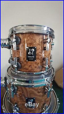 Sonor Prolite Chocolate Burl 4 piece drum set