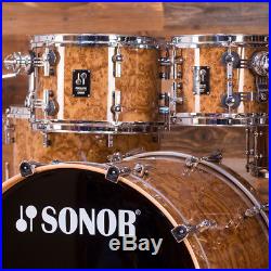 Sonor Prolite Chocolate Burl 4 piece drum set