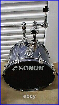 Sonor Safari 4pc Travel Jazz Bop Drum Kit Blue Sparkle