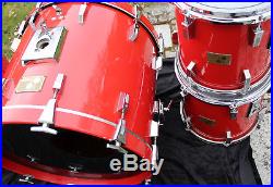 Sonor Signature Shell set red lacquer finish 12,13,16FT, 22BD Birchwood (LIGHT)