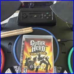 Sony PS3 Red Octane Guitar Hero Complete Drum Set With Game & Dongle Xlnt