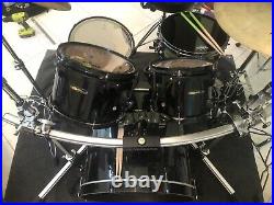 Sound Percussion 4-piece Drum Set SP Black fresh heads good condition