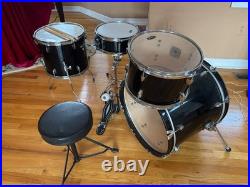 Sound Percussion Drum Set with Drum Sticks Used
