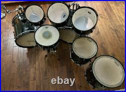 Sound Percussion SP Pro 8 Piece Double Bass Drum Kit Shell Pack Black
