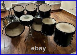 Sound Percussion SP Pro 8 Piece Double Bass Drum Kit Shell Pack Black