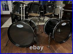 Sound Percussion SP Pro 8 Piece Double Bass Drum Kit Shell Pack Black