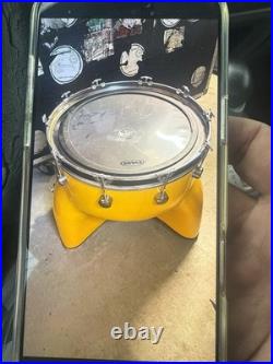 Staccato Yellow drums Large Partial Drum Set. 5 Of 7 Pieces. Pick Up W. Metal