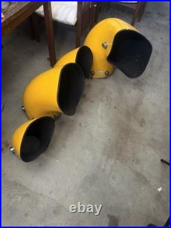 Staccato Yellow drums Large Partial Drum Set. 5 Of 7 Pieces. Pick Up W. Metal