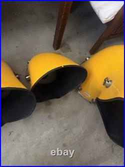 Staccato Yellow drums Large Partial Drum Set. 5 Of 7 Pieces. Pick Up W. Metal