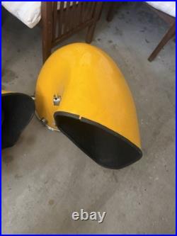 Staccato Yellow drums Large Partial Drum Set. 5 Of 7 Pieces. Pick Up W. Metal