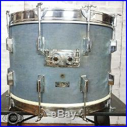 Super rare Pearl 5 Piece vintage drum set kit in blue DENIM 12-13-16-22