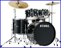 TAMA Imperialstar 5-piece Complete Drum Set with 22 Bass Drum Glossy Black