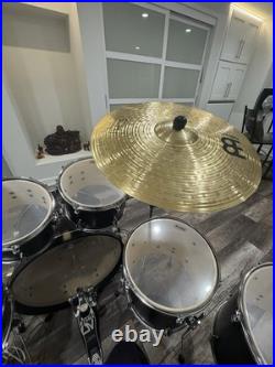 TAMA Imperialstar Acoustic Drum Kit Black Woodgrain with Bass Pedal & Drums