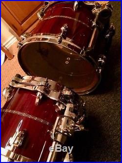 TAMA STAR Drumset Bubinga 4 Piece with CASES Dark Red 22/16/12/10 Shell Pack