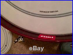TAMA STAR Drumset Bubinga 4 Piece with CASES Dark Red 22/16/12/10 Shell Pack