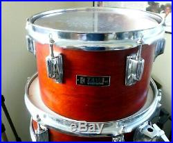 TAMA SUPERSTAR 8 Piece Drum Set RARE 70's Vintage Satin Mahogany Great Cond