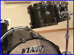 TAMA Starclassic Mirage Black Ice Acrylic Drumset Black Nickel Hardware