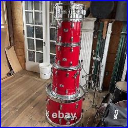 Tama 5 pc. SwingStar Mahogany Drum Set RARE RED WRAP