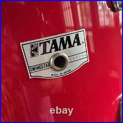 Tama 5 pc. SwingStar Mahogany Drum Set RARE RED WRAP