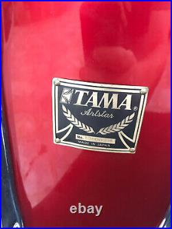 Tama Artstar 1 Cordia Candy Apple Red 5pc Drum Set kit TAMA FACTORY 20 INCH KICK